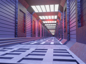sci fi tunnel 3D Model