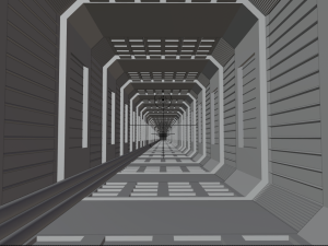 sci fi tunnel 3D Модель