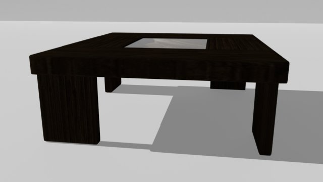 woodtable 3D Model .c4d .max .obj .3ds .fbx .stl .blend 