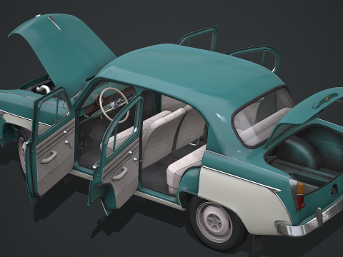 Moskvich - 407 Modello 3D