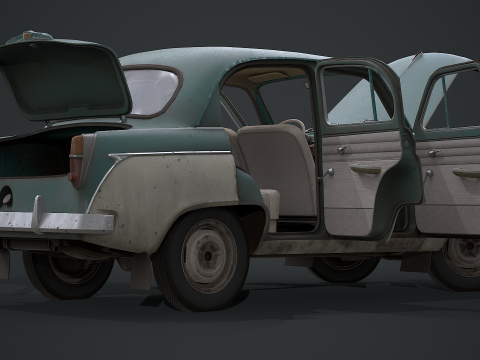 Moskvich - 407 Modello 3D