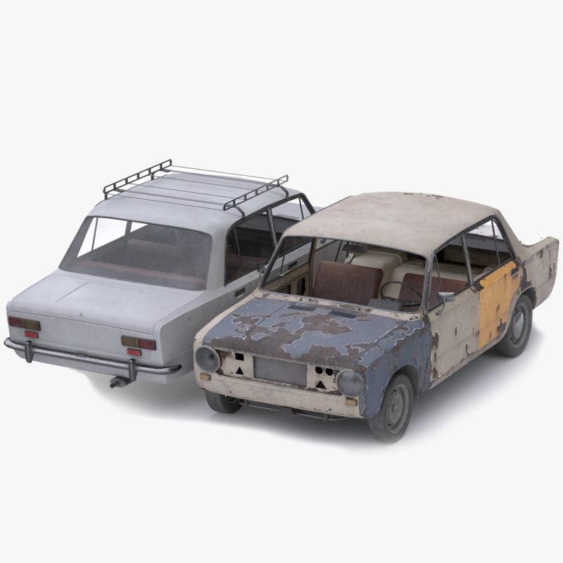 VAZ - 2101 3D 모델 .c4d .max .obj .3ds .fbx .stl .blend