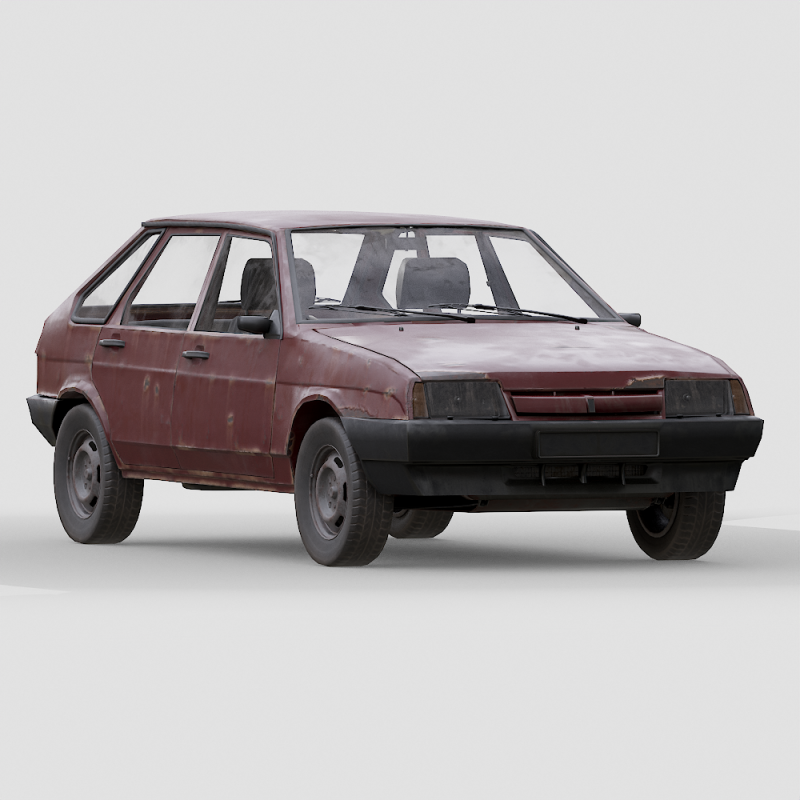 VAZ - 2109 Baltic 3D Модель .c4d .max .obj .3ds .fbx .stl .blend