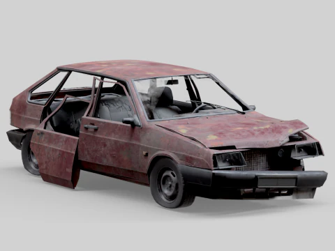 VAZ - 2109 Paslanmış 3D Model