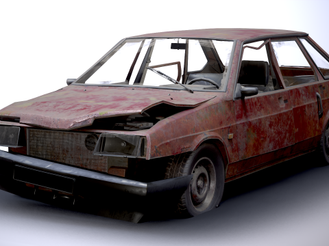 VAZ - 2109 Rusted 3D 모델