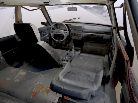 VAZ - 2109 Rusted 3D 모델