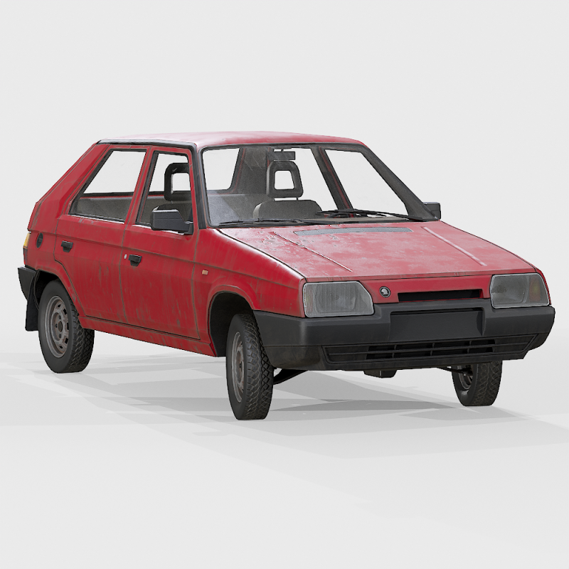 Skoda - Favorit 3D Modell .c4d .max .obj .3ds .fbx .stl .blend