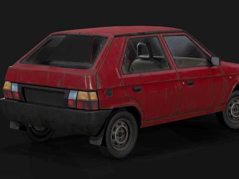 Skoda - Favorit 3D Modell