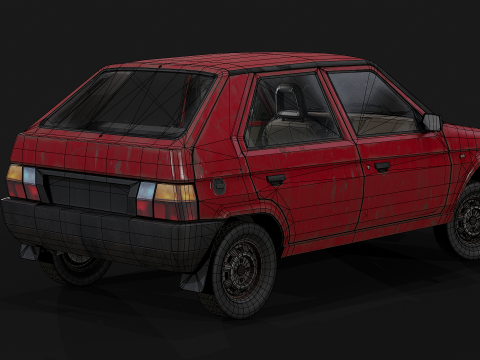 Skoda - Favorit 3D Modell