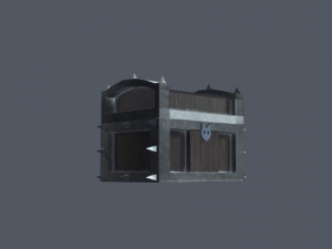 stylized low poly treasure chest Modello 3D