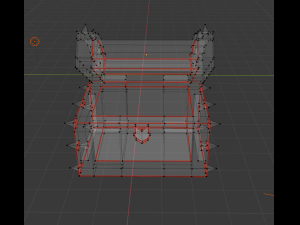 stylized low poly treasure chest Modello 3D