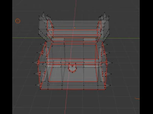stylized low poly treasure chest 3D Model