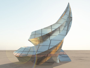 curl sci - fi building 3D Model