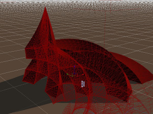 curl sci - fi building 3D Model