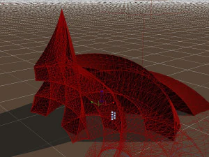 curl sci - fi building 3D Model