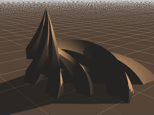 curl sci - fi building 3D Model