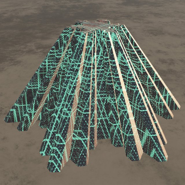 futuristic building mystic pyramid 3D Model .c4d .max .obj .3ds .fbx .stl .blend 