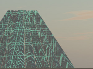 futuristic building mystic pyramid 3D Model