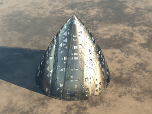 spacecraft or building Modelo 3D