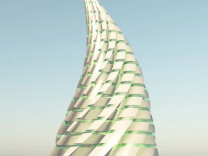 tour en spirale de science-fiction Modèle 3D