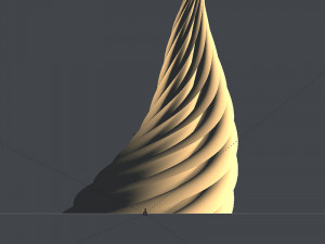 sci-fi spiral tower 3D मॉडल