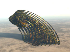 kubah spiral Model 3D