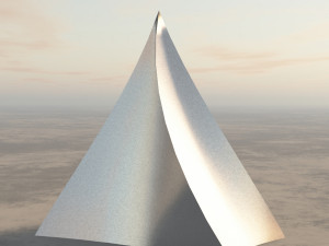 twisted pyramid futuristic building contemporary architecture 3D Model