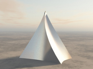 twisted pyramid futuristic building contemporary architecture 3D Model