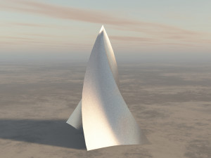 twisted pyramid futuristic building contemporary architecture 3D Model