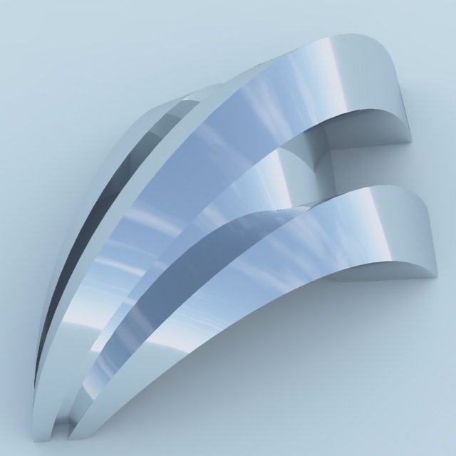 futuristic arc building 3D Model .c4d .max .obj .3ds .fbx .stl .blend