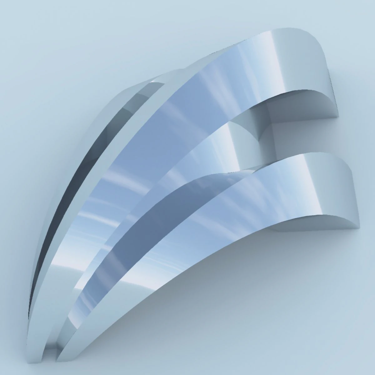 futuristic arc building 3D Model .c4d .max .obj .3ds .fbx .stl .blend 