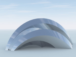 futuristic arc building 3D Model