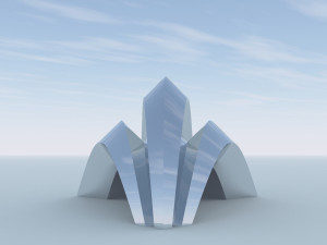 futuristic arc building 3D Model