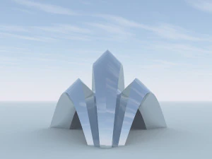 futuristic arc building 3D Model