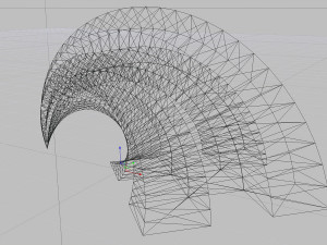 futuristic arc building 3D Model