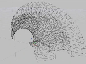 futuristic arc building 3D Model