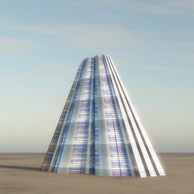 elegant futuristic building 3D Model .c4d .max .obj .3ds .fbx .stl .blend 