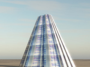 elegant futuristic building 3D 모델