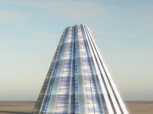 सुंदर भविष्यवादी इमारत 3D मॉडल