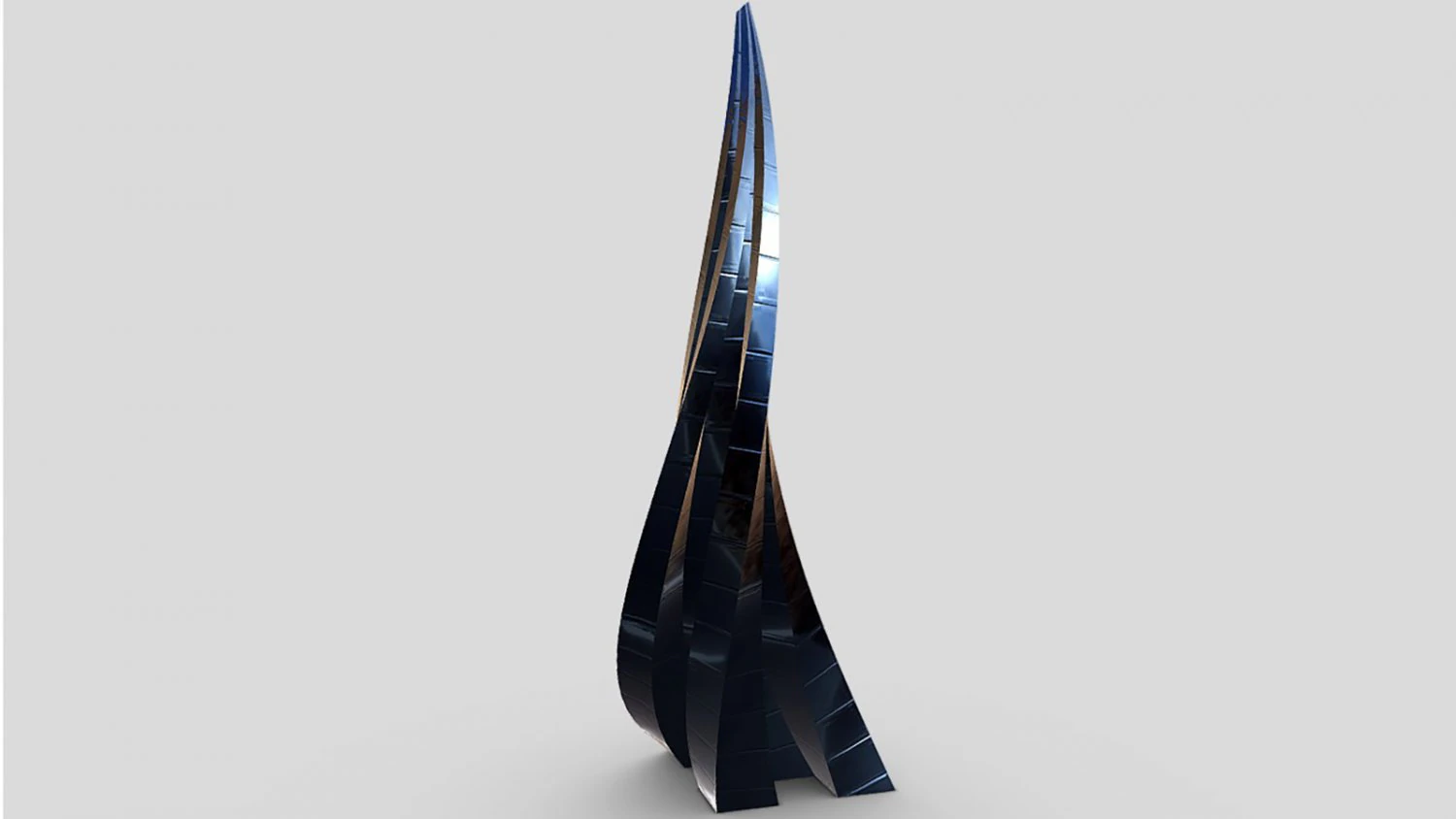 glass futuristic skyscraper 3D Model .c4d .max .obj .3ds .fbx .stl .blend