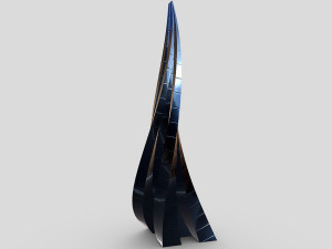 glass futuristic skyscraper 3D मॉडल