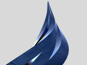 glass futuristic skyscraper 3D Model