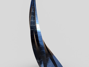glass futuristic skyscraper Modelo 3D
