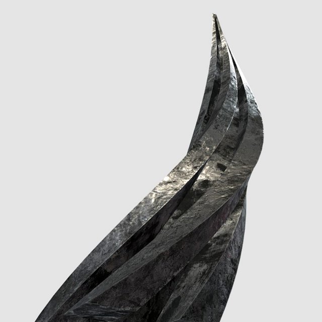 ruined metal sculpture 3D Модель .c4d .max .obj .3ds .fbx .stl .blend 