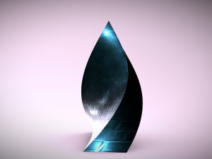 twist flame building 3D 模型