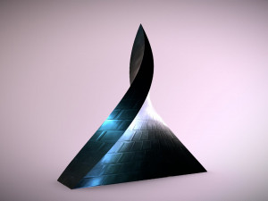 twist flame building 3D 模型