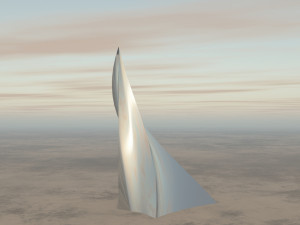 chrome pyramid Modelo 3D