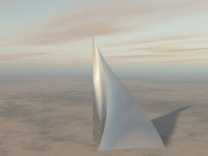 chrome pyramid Modelo 3D