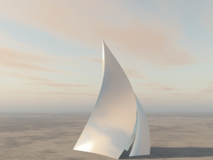 chrome pyramid Modelo 3D