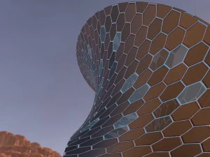 twisted alien skyscraper 3D Model